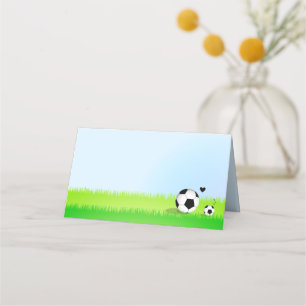 Asiento Baby Shower de fútbol Tarjeta de mesa