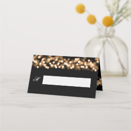 Asiento Boda de la tarjeta de visita Gold Hollywood Glam