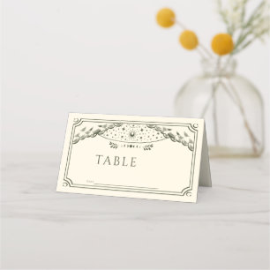 Asiento Boda de la Tarjeta Tarot Gótica Olive Elegant
