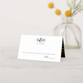 Asiento Boda del Orgullo Arcoiris Pinstripe | Tarjeta de c