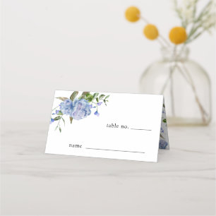 Asiento Boda Floral Azul Número de tabla Tarjeta Lugar