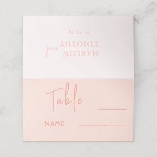Asiento Boda Rubor rosa Número de tabla Tarjeta de lugar