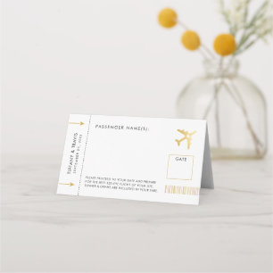 Asiento Boleto de tarjeta de embarque para avión Gold Airp