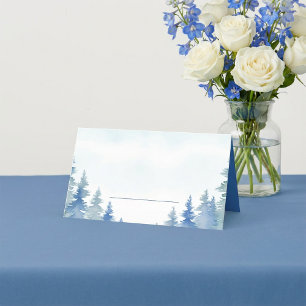 Asiento Bonito de pinos de invierno tarjeta de lugar boda