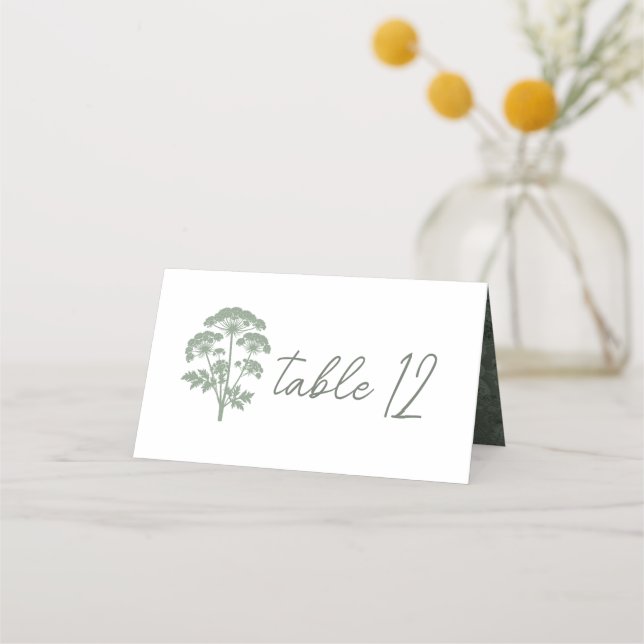 Asiento CARIÑO | Tarjeta de lugar de mesa de boda (Reverso)