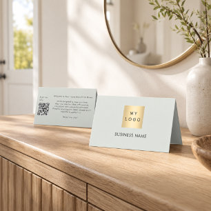 Asiento Código QR de bienvenida para huéspedes tarjeta de