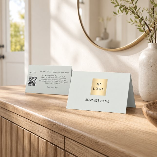Asiento Código QR de bienvenida para huéspedes tarjeta de  (Subido por el creador)