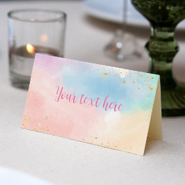 Asiento Colorida tarjeta Rainbow Place Fiesta de cumpleaño