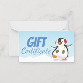 Asiento Cute divertida tarjeta de regalo para Penguin de i
