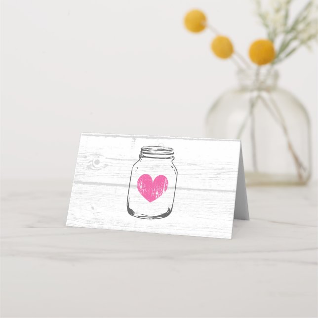 Asiento Cute textura de madera blanca plegado boda tarjeta (Reverso)