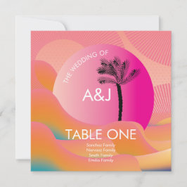 Asiento del Boda del Naranja rosa negrita Tropical