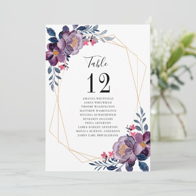 Asiento del Boda del número de la tabla geométrica (Anverso de pie)