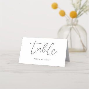 Asiento Elegante caligrafía Boda Tarjeta de plaza