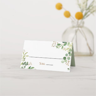 Asiento Elegante Eucalyptus Greenery Boda Tarjeta de plaza