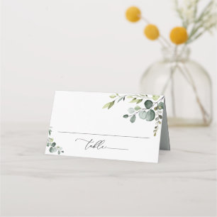 Asiento Elegante Eucalyptus Greenery Doble Tarjeta de Luga