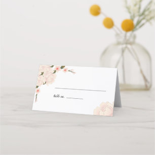 Asiento Elegante Floral Blossom Boda Doble Tarjeta de Luga