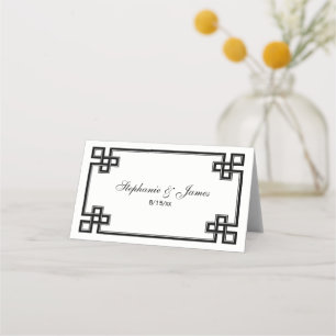 Asiento Elegante tarjeta de acompañamiento de llave griega
