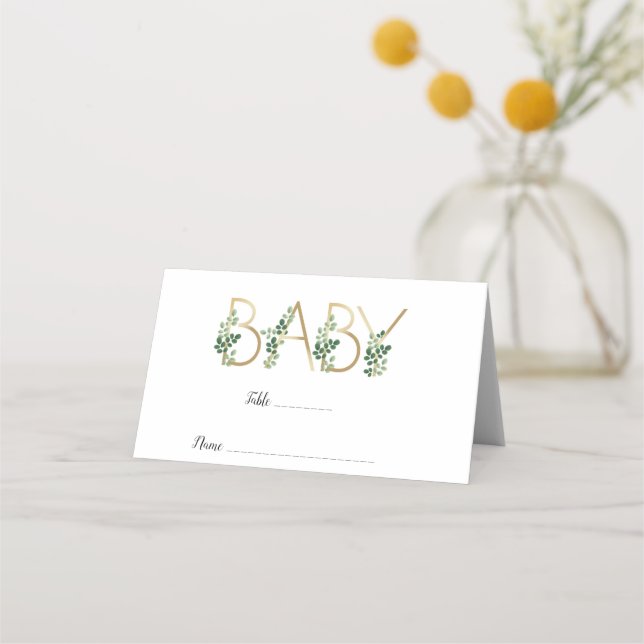 Asiento Elegante tarjeta de Baby Shower de eslogan para be (Anverso)
