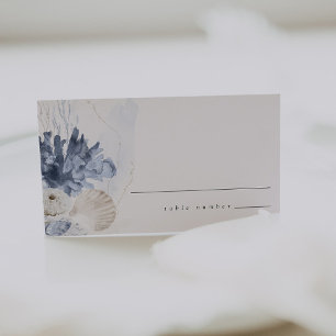 Asiento Elegante tarjeta de lugar de boda costera
