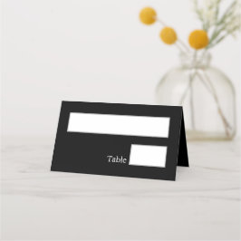Asiento Elegante tarjeta de lugar plegado Boda negro