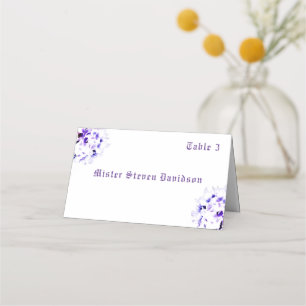 Asiento Elegante tarjeta de lugar plegado violeta