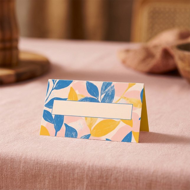 Asiento Espacio de nombres manuscritos de la tarjeta del l (Botanical Name Place Card Handwritten Name Space)