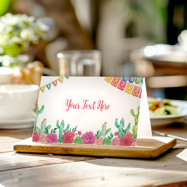 Asiento Fiesta Cactus Chica Tarjeta de la plaza de cumplea