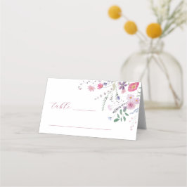 Asiento Flores silvestres Baptism Doble tarjeta de lugar