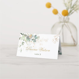 Asiento Foliage de Eucalyptus tarjeta Golden Floral Place