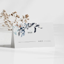 Frosty Winsty Floral Boda Tarjeta de plaza