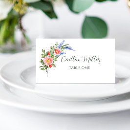 Asiento Lavanda y flores silvestres Tarjeta de plaza de Bo