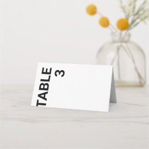 Asiento Letras negrita mínimas Boda tarjeta de lugar blanc