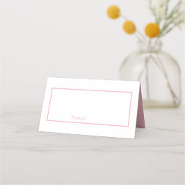 Asiento Limpiar tarjeta de color rosa y blanco para pastel