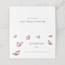 Asiento Mariposa acuarela. Tarjeta de plaza reservada para
