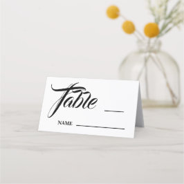 Asiento Número mínimo de tabla Boda Tarjeta de lugar