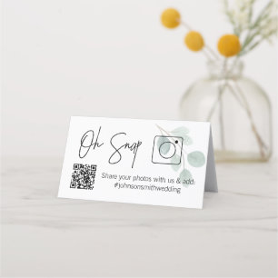 Asiento OH SNAP QR Código Eucalyptus Tarjeta de tabla pleg