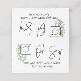 Asiento OH SNAP Tarjeta de mesa plegada #etiqueta lavender