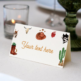 Asiento Primera tarjeta de lugar de cumpleaños de Rodeo Co