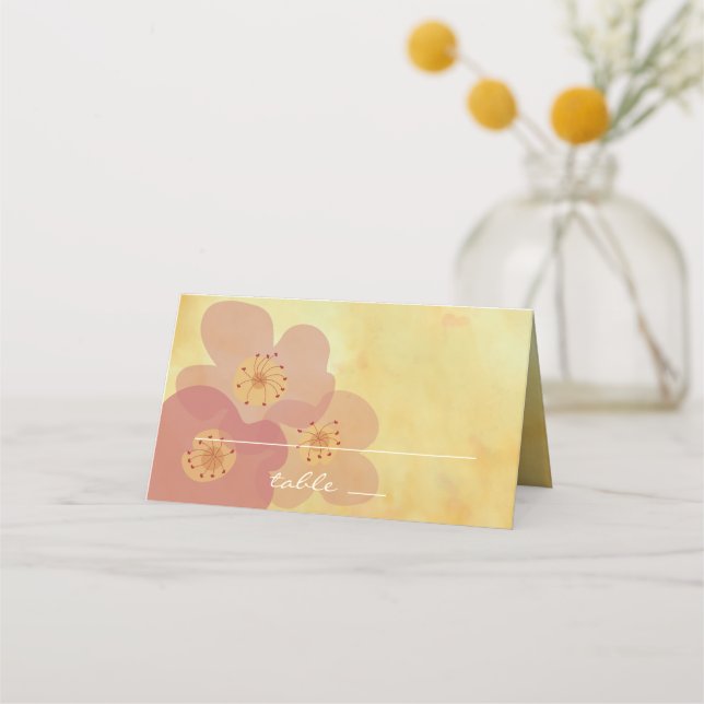 Asiento Recepción de boda Tarjeta de carpas doblada Influe (Anverso)