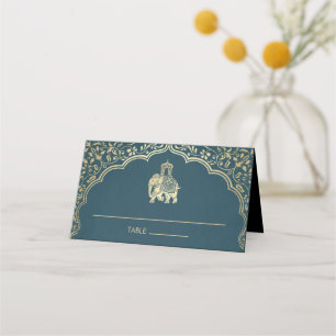 Asiento Relieve metalizado dorado Faux de la tarjeta Boda 