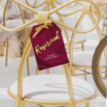Asiento reservado de Boda de Borgoña y Oro