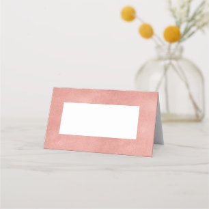 Asiento Rosa Gold Faux Relieve metalizado Tarjeta de plaza