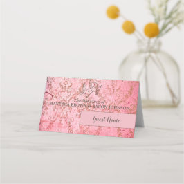 Asiento Rosa Rústico - Tarjeta de lugar