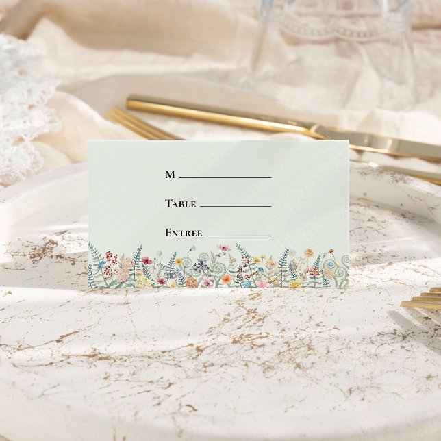 Asiento Simple tarjeta de entrada de boda verde menta con  (Subido por el creador)
