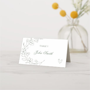 Asiento Tarjeta alimenticia de nombre elegante