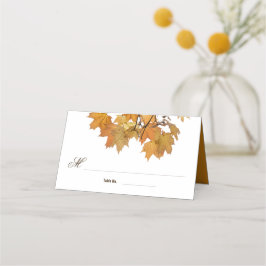 Asiento Tarjeta artística de salida otoñal Boda Place