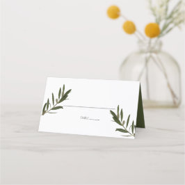 Asiento Tarjeta Boda Place de Olive Leaves Greenery