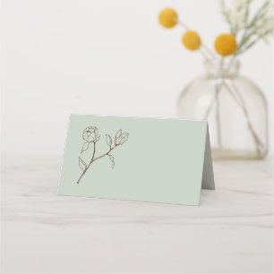 Asiento Tarjeta Bohemiana de Boda floral