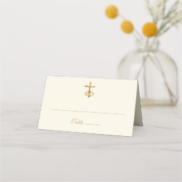 Asiento Tarjeta católica de lugar Boda elegante y elegante