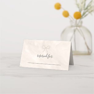Asiento Tarjeta de Acompañamiento de Boda con Lazo de Perl
